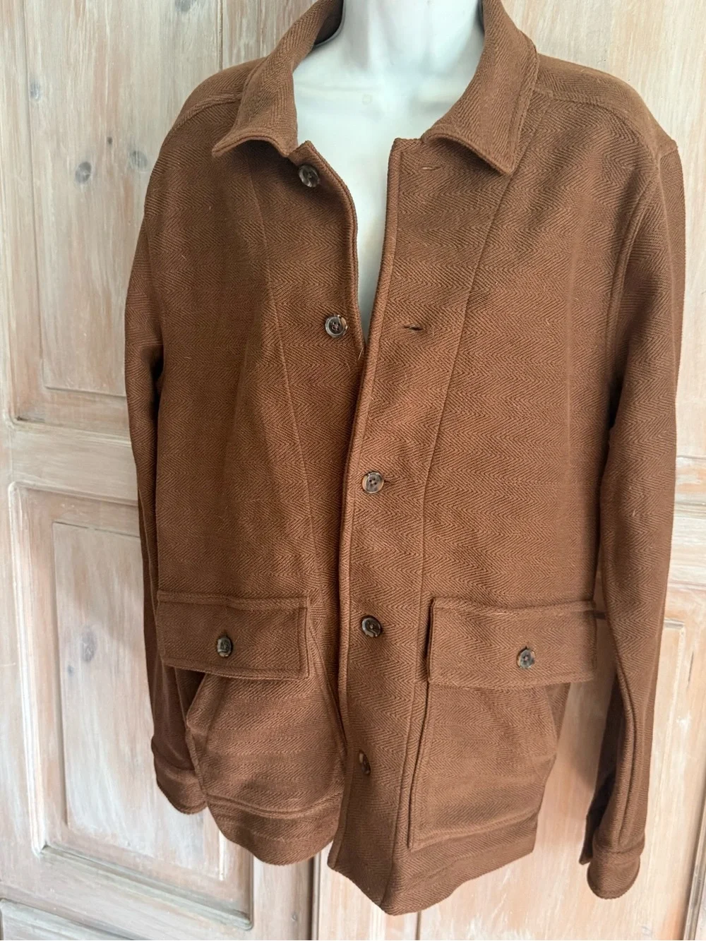 Banana Republic Brown Military-Style Field Jacket Men’s Small Unisex NEW